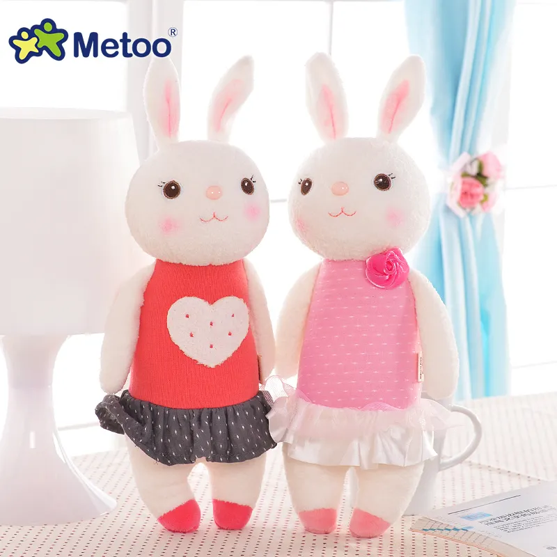 Metoo Cute Soft Stuffed Animal Rabbit Plushie Plush Toy Rabbit Peluches Easter Bunny Plush Toys Stuffed Animal