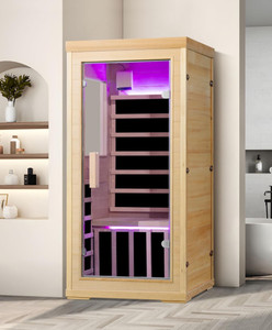 Tùy Chỉnh Chất Lượng Cao Bền Trong Nhà 1 Người Bằng Gỗ Điện Sưởi Ấm Hồng Ngoại Xa Phòng Tắm Hơi - Product Image 2