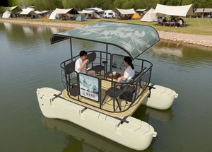 เรือไฟฟ้าสำหรับพักผ่อน ลดราคาพิเศษ ตัวถัง LLDPE แบบไทยสั่งทำพิเศษ ราวสแตนเลส พร้อมหน้าจอ LCD และระบบเล่นเพลง - Product Image 4