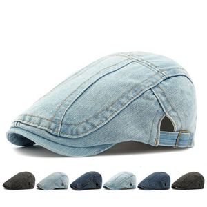 Casquettes et Bérets Vintage Gatsby en Jean Ajustables de Haute Qualité pour Hommes et Femmes – Idéales pour le Golf et la Conduite - Product Image 3