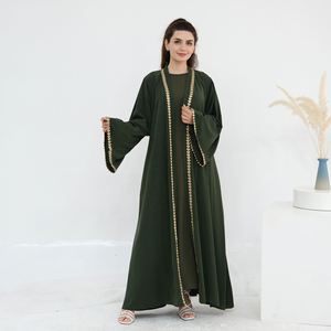 Abaya Muçulmana de Manga Longa com Bolso, Cardigã Solto para Oração, Vestuário Islâmico Elegante para Mulheres, Robe Longo de Dubai e Arábia Saudita - Product Image 2