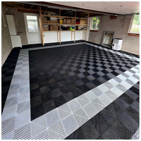Dalles de sol de garage en PP/PVC emboîtables - Tapis modulaires ventilés en plastique pour parking, salle de sport, rangement domestique