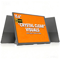 Monitor Portátil de Pantalla Única de 15.6 Pulgadas, con un Diseño Ligero y Portátil, Fácil de Transportar.