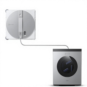 ECOVACS WINBOT W3 Omni Robot Nettoyeur <span class=keywords><strong>de</strong></span> <span class=keywords><strong>Vitres</strong></span> avec Station <span class=keywords><strong>de</strong></span> Nettoyage Automatique Triple Pulvérisation Navigation Intelligente Win-SLAM 5.0 pour la Maison - Product Image 1