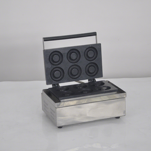 Máquina comercial eléctrica para hacer donas, 6 orificios, mini máquina de donas para tienda de snacks, restaurante, catering - Product Image 1