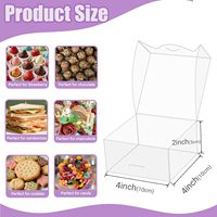 Boîtes cadeaux rectangulaires transparentes Kailiou, taille personnalisable, boîtes à dessert transparentes pour fraises enrobées de chocolat