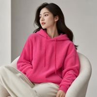 Tissu tricoté en velours uni élégant, respirant et anti-rétrécissement, 72% coton, 25% polyester, 3% élasthanne, 150 cm, 360 g/m², Keqiao
