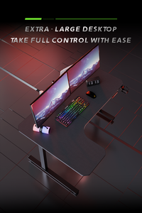 โต๊ะทำงานรูปตัวแอล ขายส่งจากโรงงาน โต๊ะคอมพิวเตอร์ RGB รุ่นใหม่ โต๊ะเกมมิ่งพีซี - Product Image 6