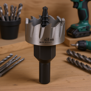 Scie cloche HSS Ttake 38 mm fabriquée en Italie pour le perçage du bois et du métal - Product Image 3