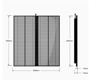 หน้าจอ LED โปร่งใสขนาด 1000x1000 มม. แบบกำหนดเองสำหรับผนังวิดีโอแบบโมดูลาร์ - Product Image 1