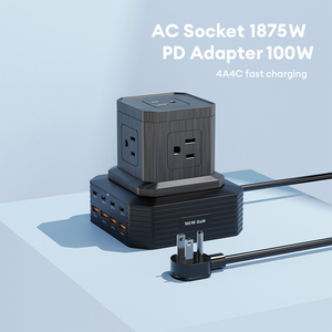 Nouvelles tendances 100W Power Strip Tower Supply of U.<span class=keywords><strong>S</strong></span>. Regulatory Outlet AC Household Power Sockets Desktop Type C + USB Strips Plug - Product Image 3