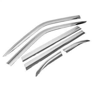 ชุดบังลมหน้ารถยนต์โตโยต้าไฮแลนเดอร์ 6 ชิ้น แบบโครเมียม ป้องกันฝนและแสงแดด - Product Image 1