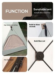 Tente d'été Chenya Cy02, type étendu monocouche, imperméable, en tissu Oxford, une chambre, triangulaire, portable pour le camping, la randonnée en plein air - Product Image 6