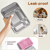 Boîte à bento Risheng mignonne en acier inoxydable pour enfants - Contenant alimentaire scolaire chauffable, sans BPA et anti-fuite