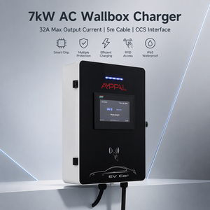 เครื่องชาร์จรถยนต์ไฟฟ้า AMPPAL AC CCS 7kW แบบติดผนัง พร้อมสายชาร์จยาว 5 เมตร ใหม่ ได้รับการรับรองมาตรฐาน IP65 CE และ TUV - Product Image 6