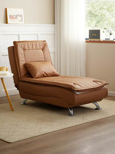 Fauteuil inclinable, canapé paresseux, chaise longue inclinable, canapé de beauté, spécial personnes âgées, lit pliant en cuir et bois <span class=keywords><strong>pour</strong></span> chambre à coucher, non - Product Image 6