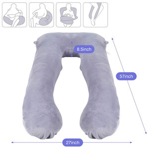 Oreiller <span class=keywords><strong>d</strong></span>'<span class=keywords><strong>allaitement</strong></span> <span class=keywords><strong>pour</strong></span> bébé de haute qualité, doux, en forme de U, confortable, oreiller de grossesse <span class=keywords><strong>pour</strong></span> tout <span class=keywords><strong>le</strong></span> corps, <span class=keywords><strong>pour</strong></span> dormir - Product Image 2