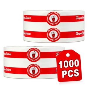 Etiquetas Adhesivas Selladas para Bebidas de Té con Leche, 500 Unidades por Rollo, Ecológicas, Fuerte Adhesión, Venta al por Mayor - Product Image 1