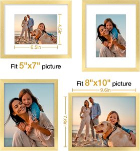 Custom Size Plastic Picture <b>Frame</b> 5x7 8x10 Inches Natural Gold <b>Photo</b> <b>Frames</b> for Wall Art Living Room Decor Ps <b>Frames</b> - Product Image 4