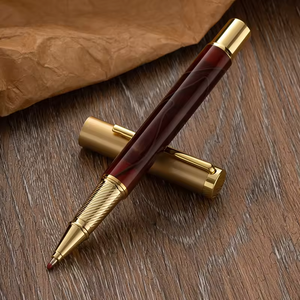 Роскошные мужские ручки из тяжелого металла и латуни с медным акриловым валиком, новинка, ручка с жидкими чернилами для тела, корпоративный подарок - Product Image 3