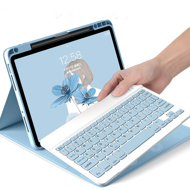Tablet Covers & Cases OLP PU Leather TPU Tablet Keyboard Case for Redmi SE 8.7 Tablet Wireless Keyboard Wireless Tablet Cases