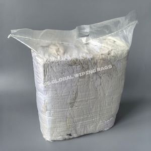 Paños de Felpa Blancos Súper Absorbentes, Tela 100% Algodón para Limpieza Industrial de Alta Resistencia - Product Image 1