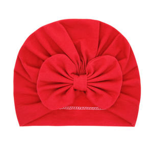 2024 nuovo bambino <span class=keywords><strong>neonato</strong></span> carino fiocco cappello in tinta unita bambino bambino ragazzo ragazza morbido cotone autunno cappelli di moda Hot design cappellini - Product Image 1
