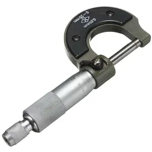 Alat dengan Kotak Masinis Mengukur Toos 0-25Mm 0.01Mm Di Luar Eksternal Metrik Gauge Micrometer Pengukuran Yang Akurat