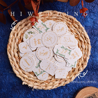 Spot vente en gros impression personnalisée nouveau créatif haut de gamme Ins carte de mariage cadeau papier carte Mini dorure anglais noël carte de remerciement