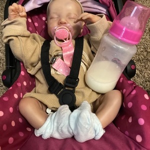 Muñecas Bebé Reborn Realistas de 19 Pulgadas Pintadas a Mano Levi Niña Durmiendo con Juguete de Alimentación Regalos para Navidad M3872 - Product Image 3