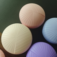Pot en plastique PP de 150g, forme globe, luxueux, pour poudre libre, talc, emballage cosmétique, flacon de parfum en poudre