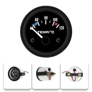 Wenle Nouveau Jauge de Température Numérique pour Voiture 2 pouces 52mm 40~120°C Noir 12/24V Jauge de Température d'Eau - Product Image 2