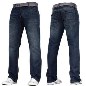 Jean en denim stretch fuselé pour homme, coupe classique, noir délavé, respirant, écologique, pour l'été, l'automne et le printemps, faible MOQ - Product Image 1