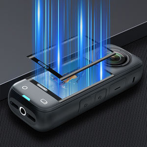 Protection d'écran en verre trempé HD transparent anti-rayures incurvé 3D sur mesure pour Insta360 X4 X5, anti-graisse, couverture intégrale, film protecteur d'écran à pliage à chaud - Product Image 2