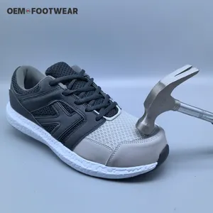 2023 China fabricante preço barato homens segurança sapatos malha superior aço toe trabalho sapatos