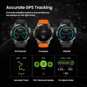 Montre connectée GPS <span class=keywords><strong>Zeblaze</strong></span> <span class=keywords><strong>Stratos</strong></span> <span class=keywords><strong>2</strong></span> Plus pour hommes, écran AMOLED de 1,43 pouce, boussole, altimètre barométrique, tracker d'activité physique, montre intelligente - Product Image 6
