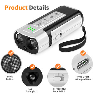 Dispositif de contrôle des aboiements pour chiens TIZE Répulsif ultrasonique pour chiens <span class=keywords><strong>longue</strong></span> <span class=keywords><strong>portée</strong></span> Dispositif <span class=keywords><strong>anti</strong></span>-<span class=keywords><strong>aboiement</strong></span> ultrasonique avec lampe de poche - Product Image 6