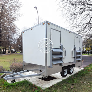 Remolque de Lujo para Baño y Aseo de 2 Estaciones y 2.9m, Remolques Portátiles para Baño y Aseo Móviles para Camping - Product Image 4