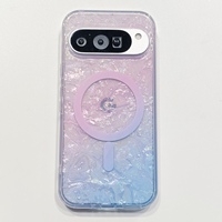 Étui coloré à motif coquillage dégradé pour Google Pixel 11 10 9 Pro XL, coque PC à chargement magnétique sans fil pour Pixel 10A 9A