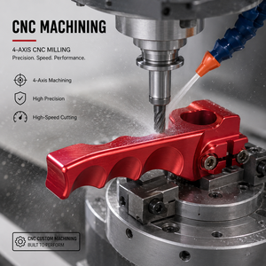Composants de levier de frein à main réglable en aluminium billette usiné CNC, option en acier inoxydable de qualité industrielle - Product Image 2