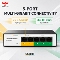 Commutateur réseau géré par le cloud, 2 ports 2,5 Gb + 3 ports RJ45 10/100/1000 Mbps, 5 ports, commutateur réseau géré par le web