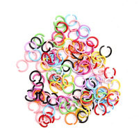 Anneaux ouverts en fer peint de 1,2*8 mm, petits anneaux en C à boucle unique, accessoires de bijoux faits main pour la création de bijoux DIY