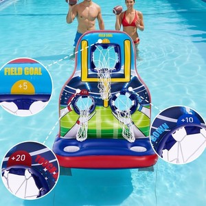 Jeu de baseball gonflable pour piscine avec balles pour enfants, jouet aquatique d'extérieur pour s'amuser dans l'eau, de 8 à 13 ans, flotteur en vinyle - Product Image 2