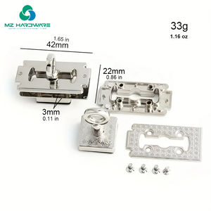 Mzहार्डवेयर उच्च गुणवत्ता वाले धातु बैग क्लैंप लॉक बांस मोड़ लॉक छोटे महिला हैंडबैग लॉक हार्डवेयर सहायक उपकरण - Product Image 3