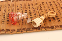 Diffuseur de parfum vide pour voiture en forme de rose, avec bouchon en bois, pour huiles essentielles et arômes