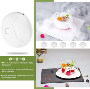 Petit bol à salade en verre <span class=keywords><strong>soufflé</strong></span> à la main trempette servant un <span class=keywords><strong>plat</strong></span> froid refroidisseur chambre à dessert de fruits glacé double mélange artistique de <span class=keywords><strong>plat</strong></span> sec - Product Image 2
