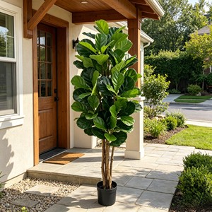 Wholesale Real Wood Stem Fiddle Leaf Fig <b>Tree</b> – <b>Artificial</b> Ficus Lyrata, Evergreen & Durable for Indoor Decor - Product Image 4