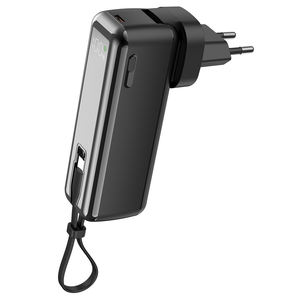 Baterí<span class=keywords><strong>a</strong></span> Externa OEM de 5000 mAh con Enchufe de CA Integrado y Cable con Cordón - Carga Rápida de 22.5W, USB C PD, Pantalla Digital - Product Image 4