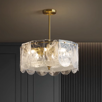 Lampes de plafond décoratives LED de luxe de haute qualité avec abat-jour en verre, design contemporain, pour la maison, le bureau, l'hôtel - IP44