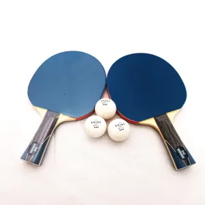 Nouvelle personnalisation ittf professionnel 9 étoiles raquette de tennis de table bois foncé personnalisé vert caoutchouc silicone pagaie de ping-pong